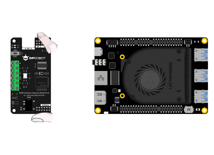 RS485 Connector Expansion Shield for LattePanda Alpha&Delta