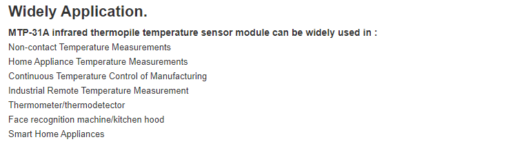 Memsfrontier MTP-31A 적외선 IR thermopile 온도 센서 감지기 센서 모듈