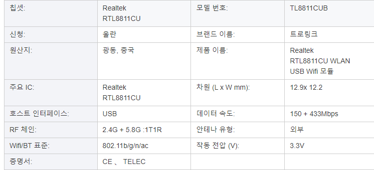 WiFi5 Rtl8811Cu 네트워크 셋톱 박스 Wifi 액세스 포인트 커튼 스위치 모듈