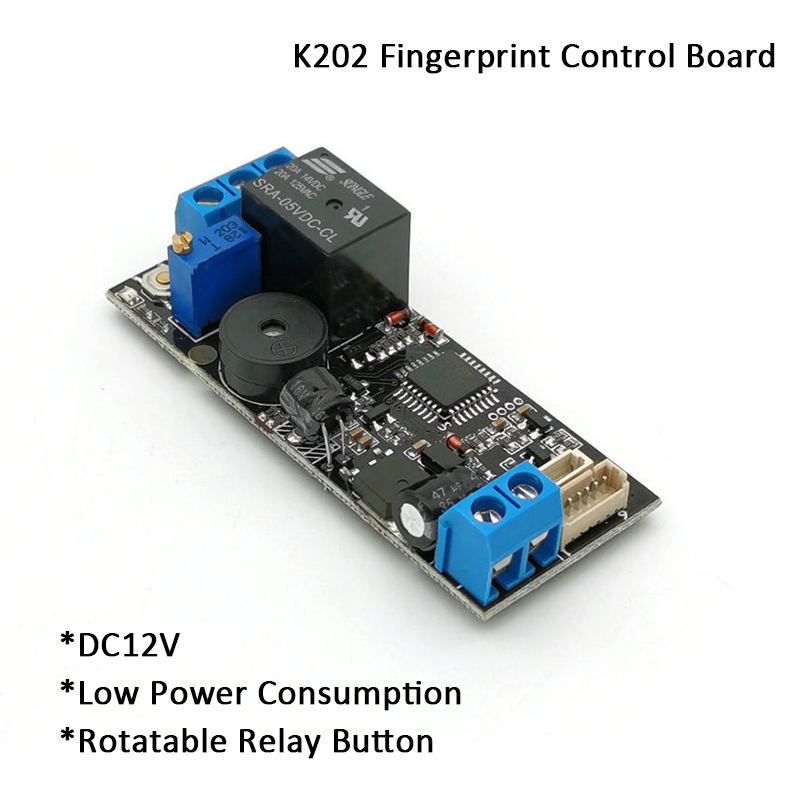 성장 K202 + R502-A DC12V 저전력 소비 액세스 제어 보드 + R502-A 작은 반지 LED 지문 모듈