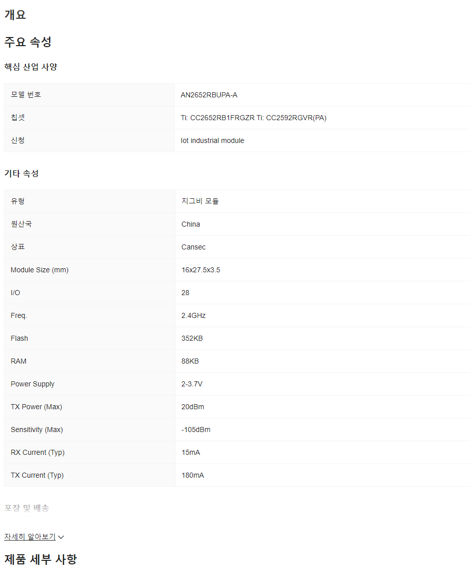 무선 멀티 프로토콜 2.4ghz 라디오 저렴한 높은 전력 장거리 가장 작은 PCB 안테나 Zigbee3.0 Cc2652rb ble 5.2 Rf 모듈