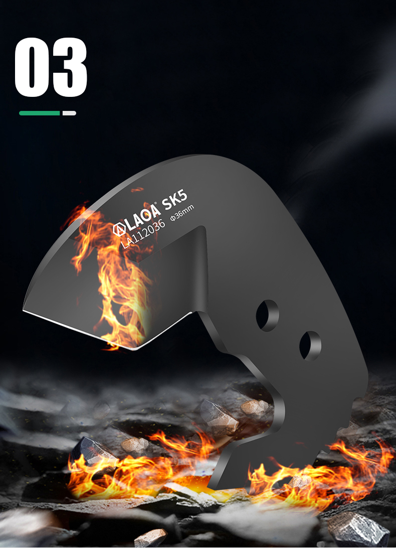 LAOA 파이프 커터 36-42mm 파이프 가위 SK5 재질 처리 래칫 PVC/PE/VE 파이프 커터 가위