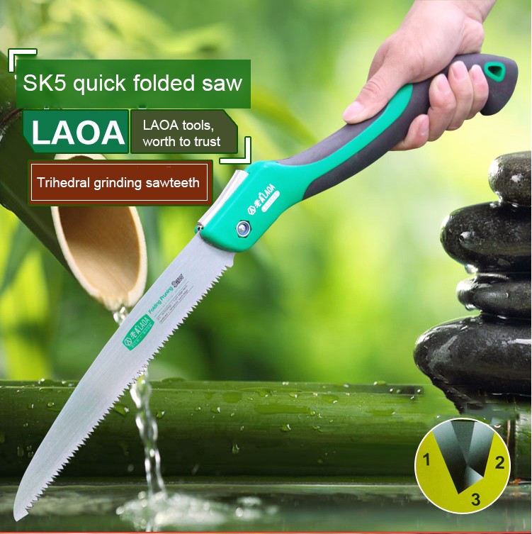 LAOA 인기있는 휴대용 가지 치기 접는 톱 250mm 블레이드, 손 톱 gadernning