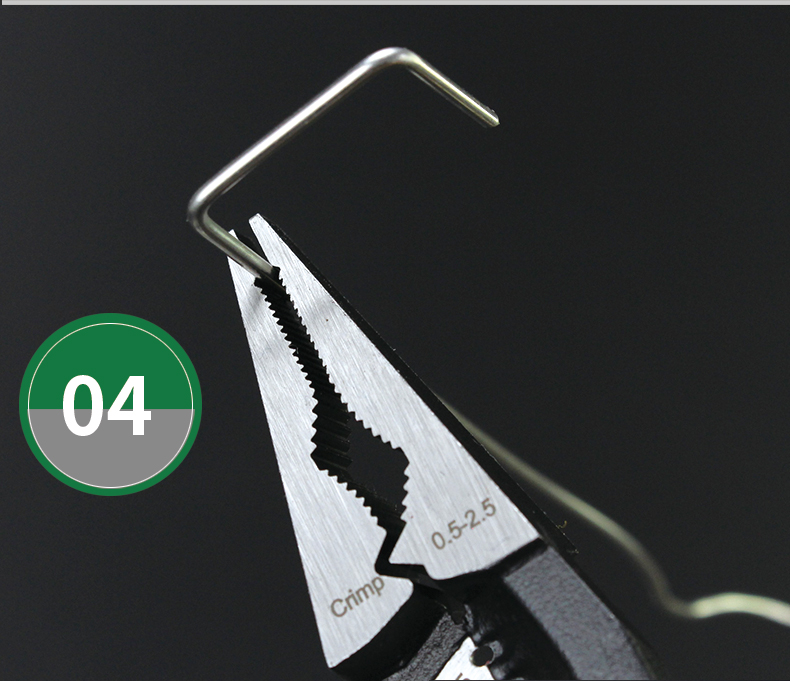 LAOA 8 inch Multitool 펜치 Cr-Mo 압착 도구 긴 코 조합 펜치 잠금 기능