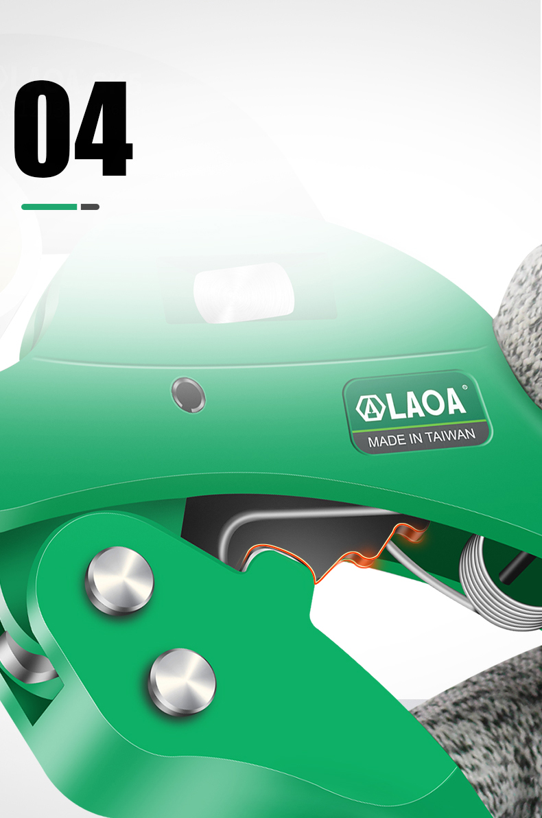 LAOA 파이프 커터 36-42mm 파이프 가위 SK5 재질 처리 래칫 PVC/PE/VE 파이프 커터 가위