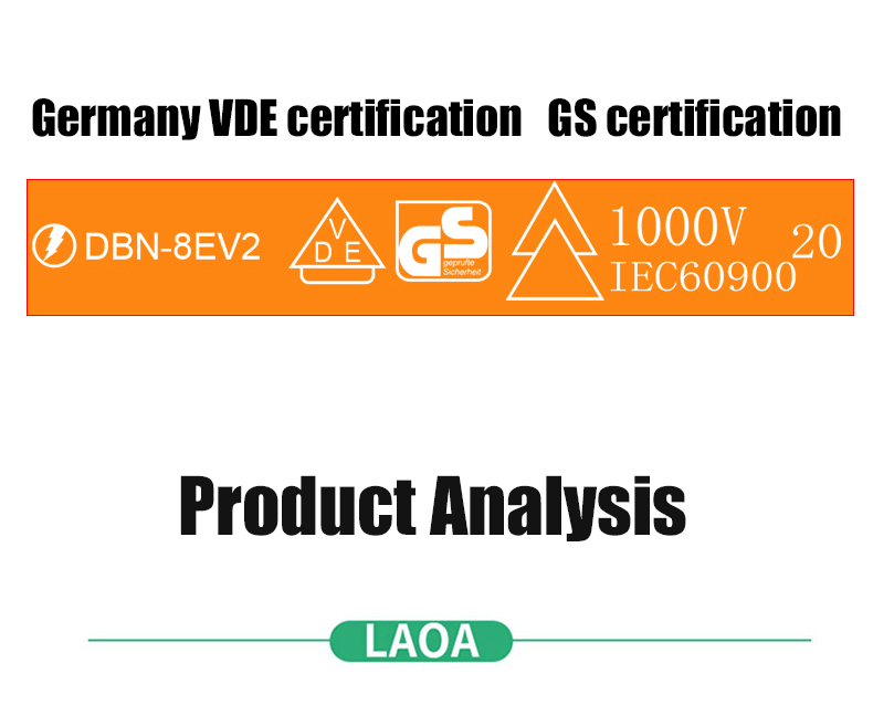 LAOA VDE 플랫 노즈 플라이어 1000V 절연 고온 및 고압