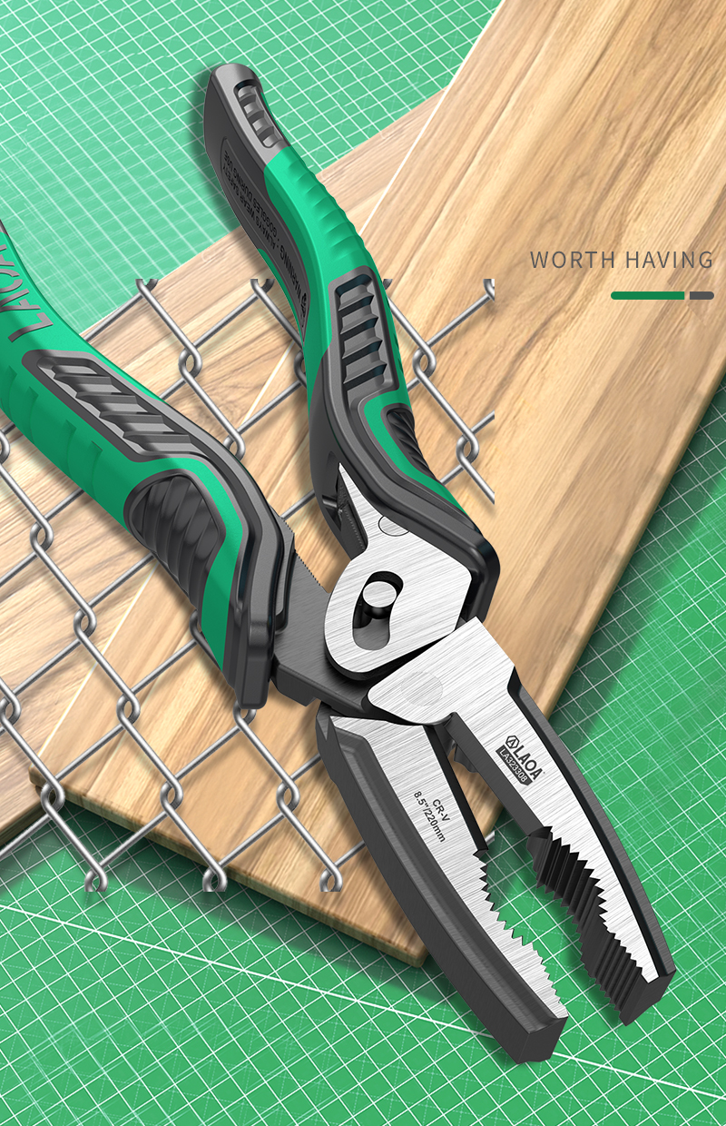 LAOA 편심 스틸 와이어 플라이어 전기 기사의 이중 축 가정용 노동 절약 공구 플라이어