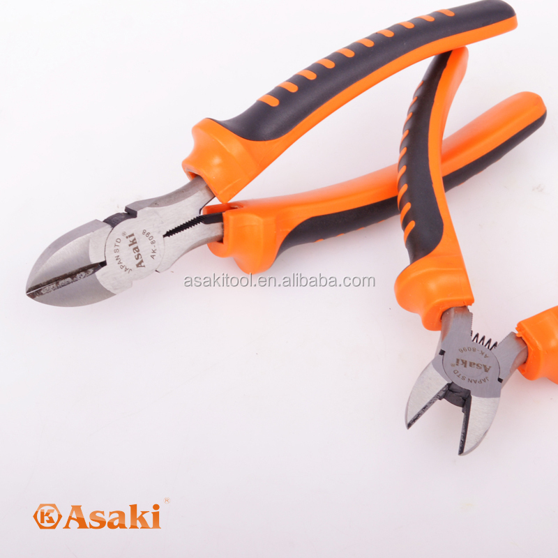 AK-8096 뜨거운 판매 대각선 절단 펜치 탄소 강철 펜치 도구 플라스틱 핸들