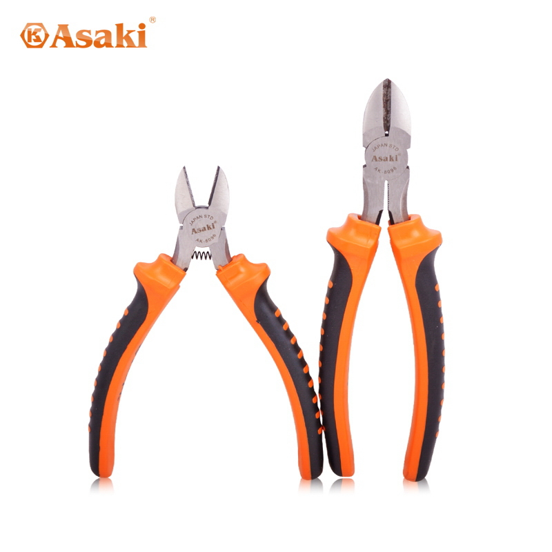 AK-8096 뜨거운 판매 대각선 절단 펜치 탄소 강철 펜치 도구 플라스틱 핸들