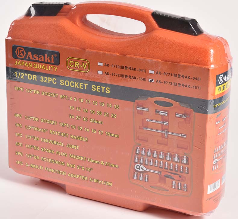Asaki 2019 Best 잘 팔리는 Socket 렌치 손 tool set 32 pcs 1/2 "DR