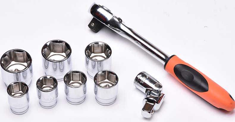 Asaki 121PCS 전문 1/4 "+ 3/8" + 1/2 "소켓 렌치 세트 도구 손 도구 플라스틱 상자