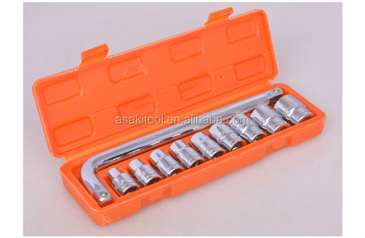AK-9768 10 PCS CRV 1/2 "DR.socket 렌치 세트