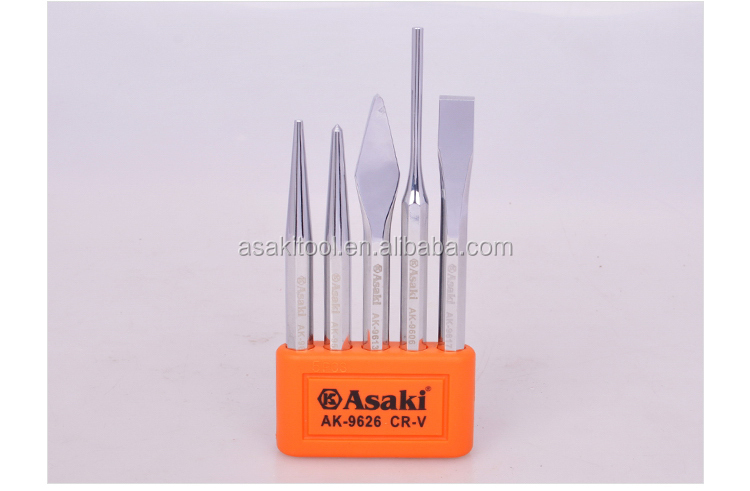 AK-9626 플라스틱 클립 5 PCS 펀치 치즐 세트