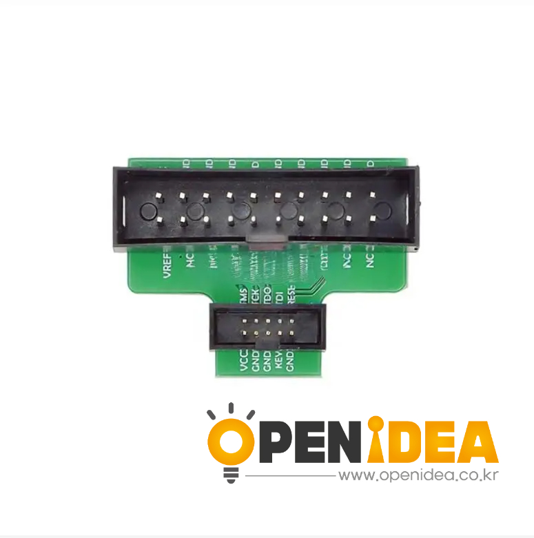 JTAG 어댑터 보드 표준 20 핀 2.54mm-10 핀 1.27mm 지지대 JLINK/SWD 1.27mm [ZTX101-190]