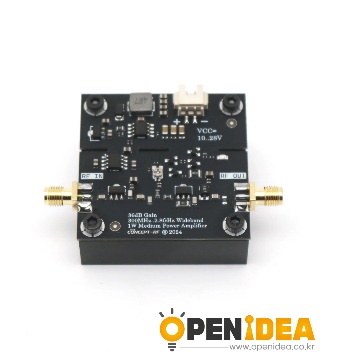 300MHz~2.8GHz 1W 36dB 이득 광대역 드라이브 증폭기 10~28V 광전압 공급 [ZTF113-093]