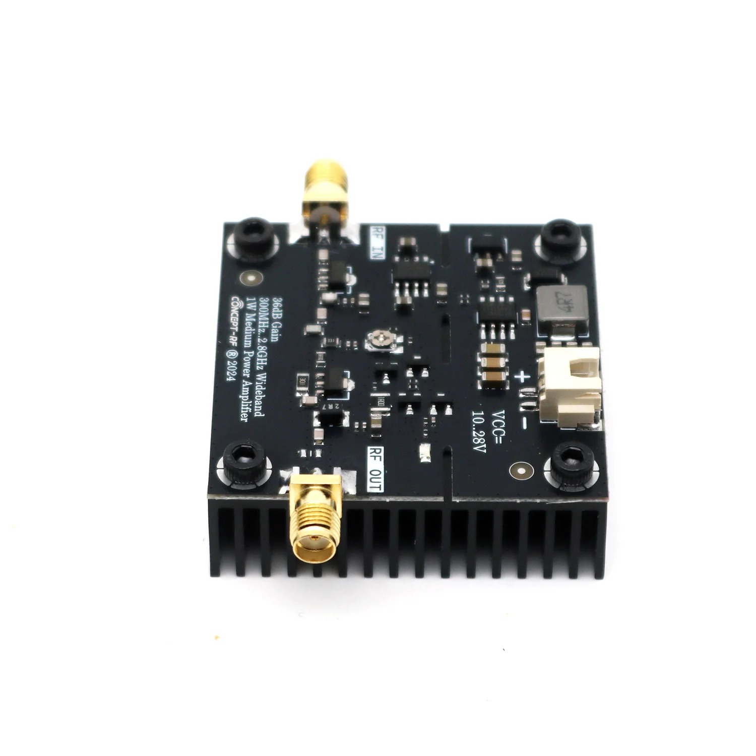 300MHz~2.8GHz 1W 36dB 이득 광대역 드라이브 증폭기 10~28V 광전압 공급 [ZTF113-093]