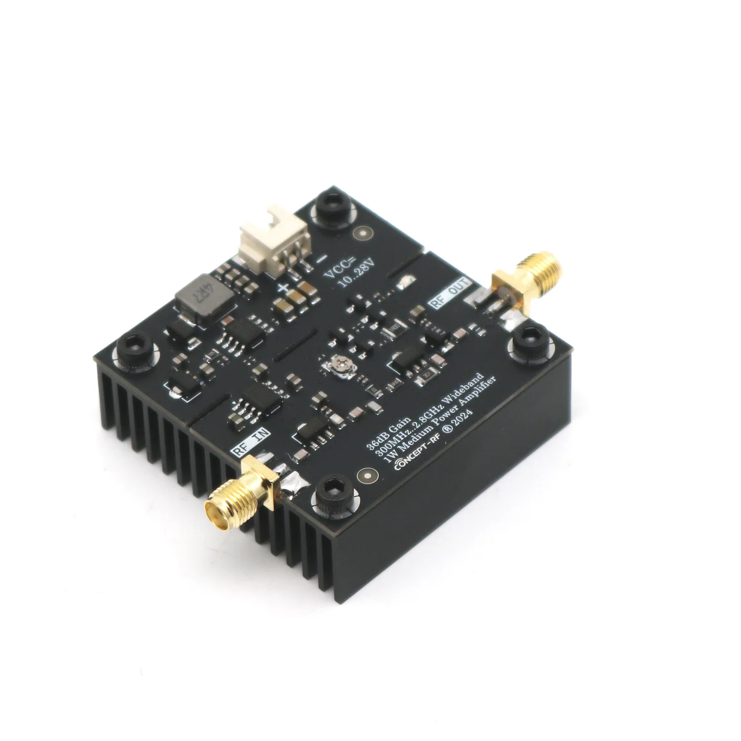 300MHz~2.8GHz 1W 36dB 이득 광대역 드라이브 증폭기 10~28V 광전압 공급 [ZTF113-093]