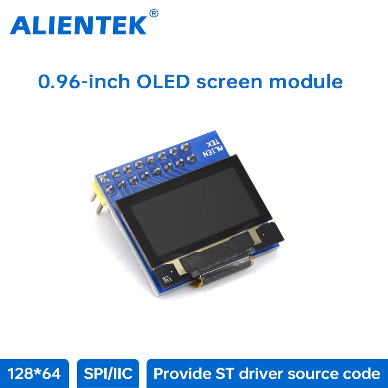 OLED 디스플레이 모듈 병렬 포트 IIC SPI 직렬 128x64 LCD 아두이노 STM32 드라이버 정보용 블루 0.96 인치  [ALIENTEK-24]