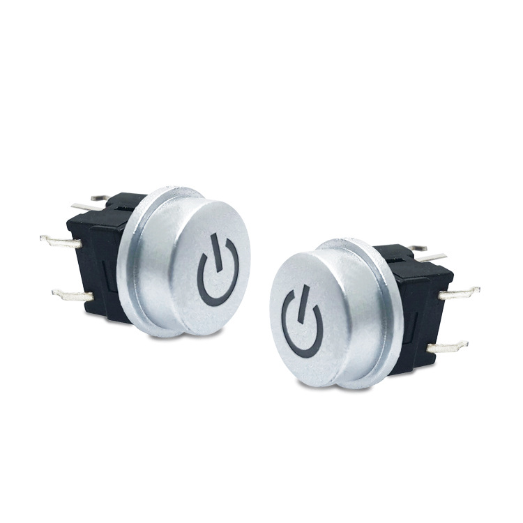 8×8mm LED 내장 푸시 스위치 TS-LS-001B-C19 (직삽식 6핀 자동 리셋 버튼) 10PCS [ZSE013-012]