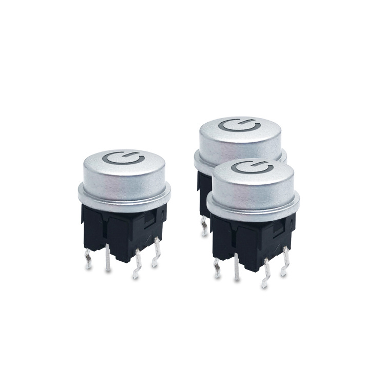 8×8mm LED 내장 푸시 스위치 TS-LS-001B-C19 (직삽식 6핀 자동 리셋 버튼) 10PCS [ZSE013-012]