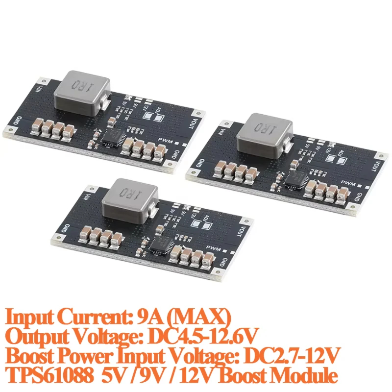 TPS61088 DC 고전력 리튬 배터리 스텝 업 부스트 보드 전원 공급 장치 모듈 5V 10A 1MHz 스위치 주파수 PCB [ZTA179-044]
