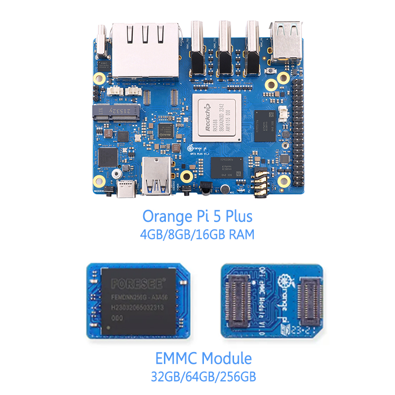 오렌지파이 Orange Pi 5 Plus 개발판 RK3588칩 8K 비디오 디코딩 Pi5 Plus 메인보드 [ZTX99-48]