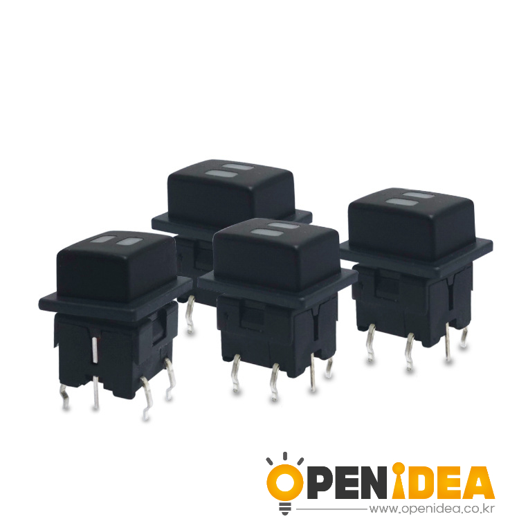 8×8mm LED 내장 푸시 스위치 TS-LS-001B-C21 (직렬 6핀 자동 리셋 버튼) 10PCS [ZSE013-015]