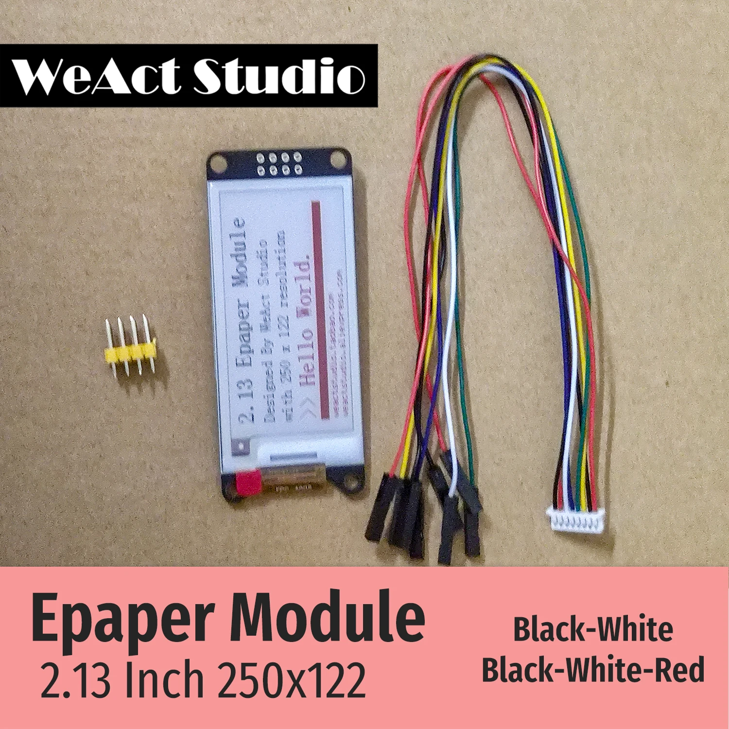 WeAct 2.13인치 흑백 적색 전자종이 모듈 (EPD 디스플레이 122x250 해상도) [WeAct-Studio-004]