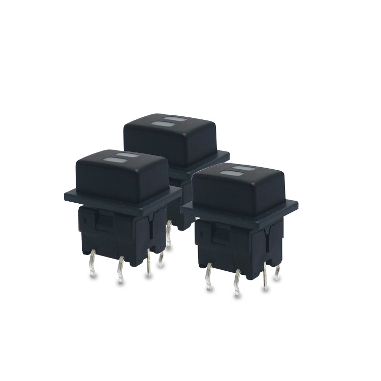 8×8mm LED 내장 푸시 스위치 TS-LS-001B-C21 (직렬 6핀 자동 리셋 버튼) 10PCS [ZSE013-015]