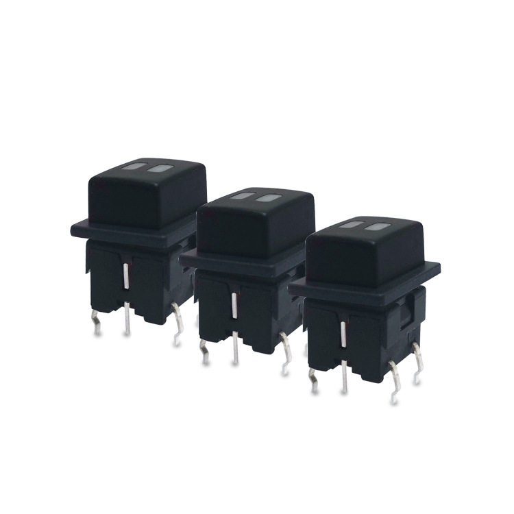 8×8mm LED 내장 푸시 스위치 TS-LS-001B-C21 (직렬 6핀 자동 리셋 버튼) 10PCS [ZSE013-015]