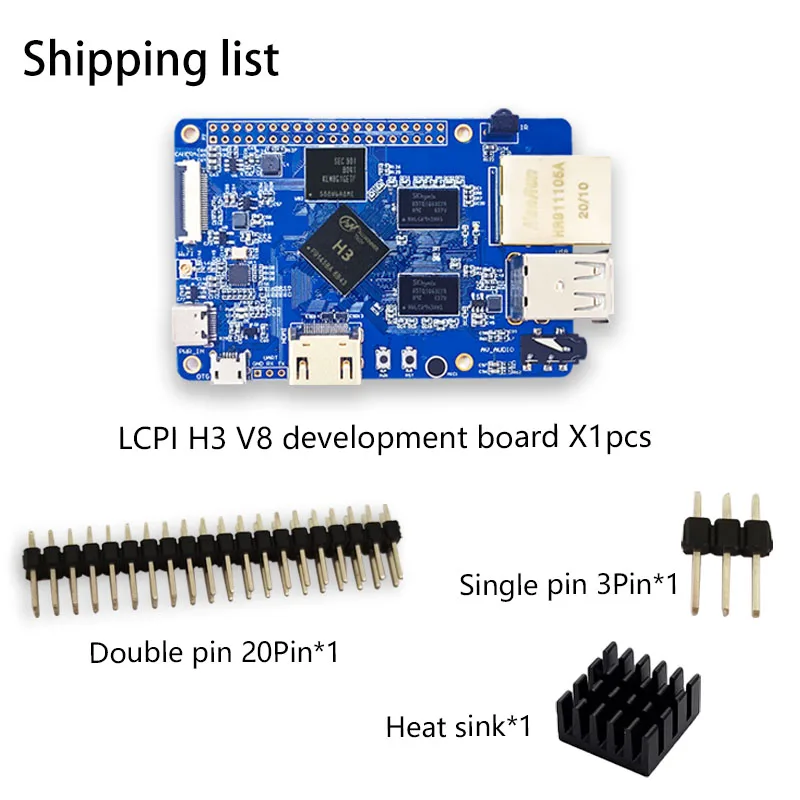 LCPI H3 V8 리눅스 안드로이드용 전지판 PK 라즈베리 파이 1G 메모리 8G 메모리 [LCTECH-23]