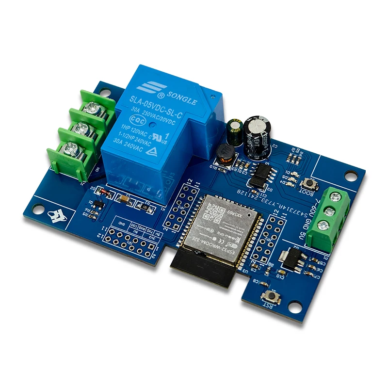 DC 7-60V 5V 전원 공급 WiFi+블루투스 30A 단일 채널 릴레이 개발 보드 (ESP32 기반 2차 개발 지원) [LCTECH-10]