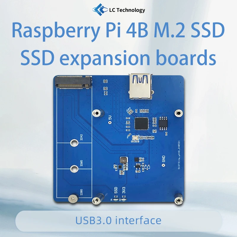 Raspberry Pi 4B M.2 PCIe SSD Solid State Drive Expansion Board [LCTECH-14]