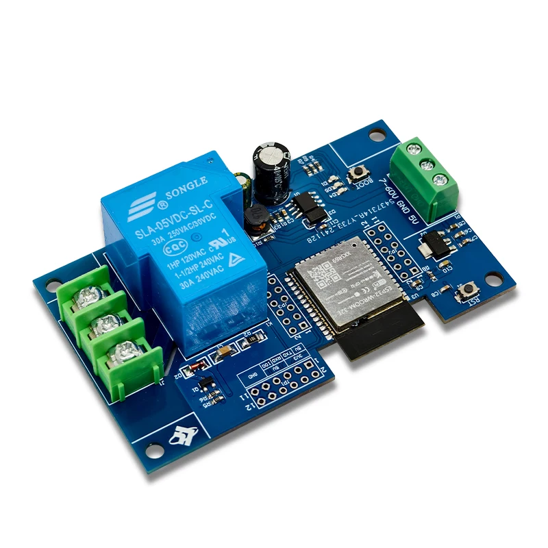 DC 7-60V 5V 전원 공급 WiFi+블루투스 30A 단일 채널 릴레이 개발 보드 (ESP32 기반 2차 개발 지원) [LCTECH-10]