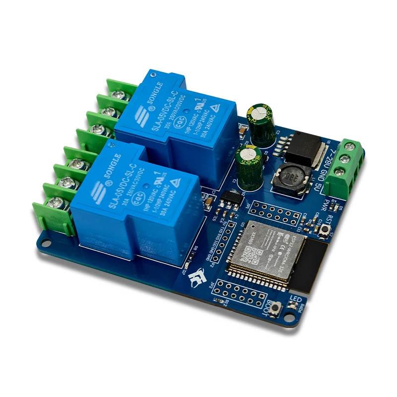 DC7-28/5V 전원 공급 장치 WIFI Bluetooth 듀얼 채널 30A 릴레이 개발 보드 ESP32 보조 개발 [LCTECH-42]
