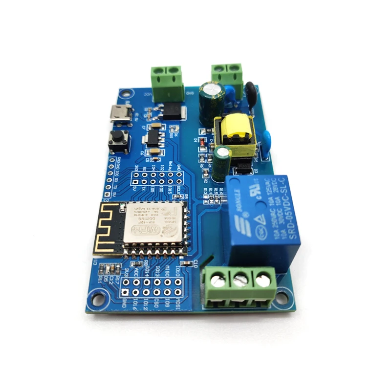 와이파이 단일 릴레이 ESP-12F 개발 보드 AC/DC 전원 ESP8266 [LCTECH-38]