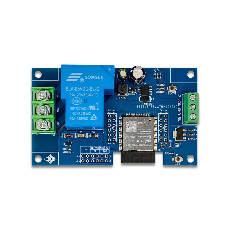 DC 7-60V 5V 전원 공급 WiFi+블루투스 30A 단일 채널 릴레이 개발 보드 (ESP32 기반 2차 개발 지원) [LCTECH-10]