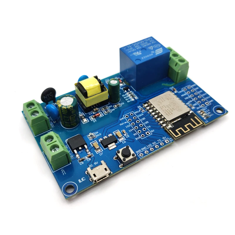 와이파이 단일 릴레이 ESP-12F 개발 보드 AC/DC 전원 ESP8266 [LCTECH-38]
