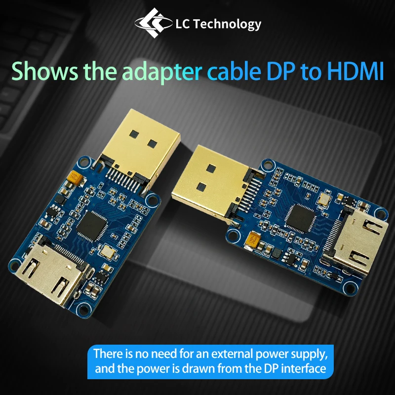 DP 남성-HDMI 여성 모듈 PS176 활성 변환 4K@60HZ 디스플레이 고화질 인터페이스 변환 [LCTECH-35]