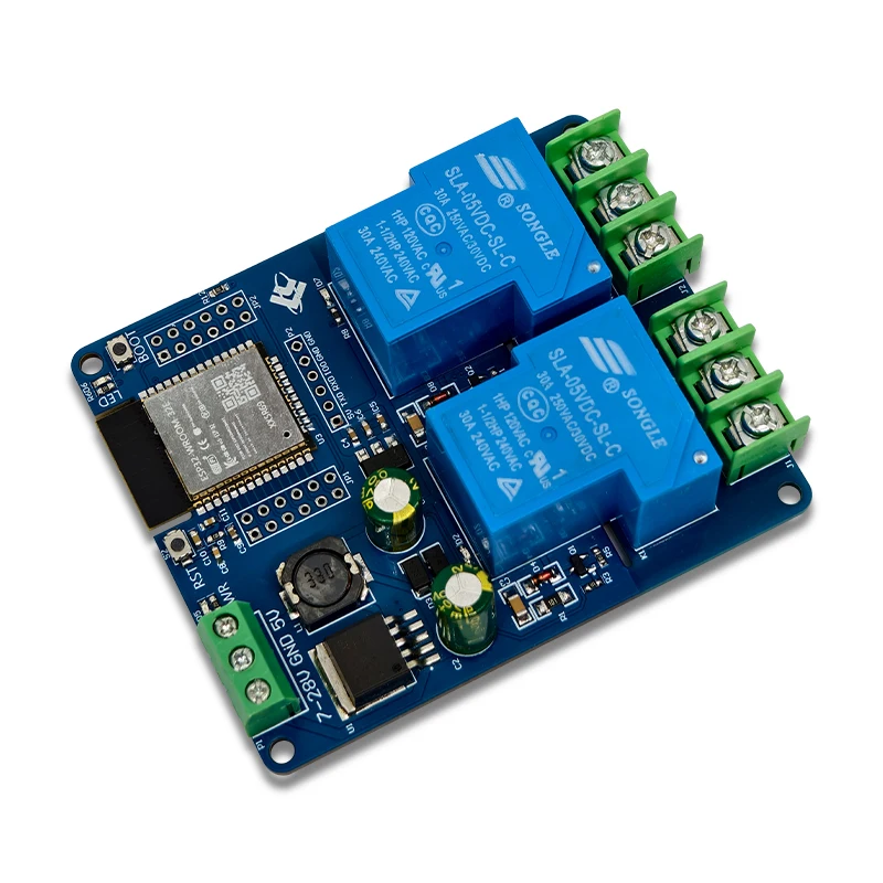DC7-28/5V 전원 공급 장치 WIFI Bluetooth 듀얼 채널 30A 릴레이 개발 보드 ESP32 보조 개발 [LCTECH-42]