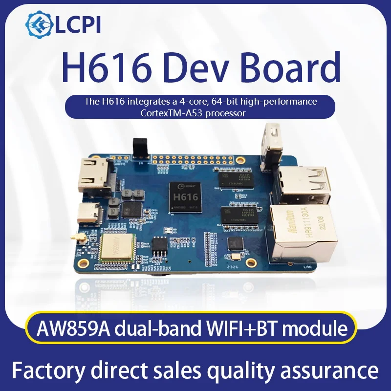 LCPI H616 개발 보드 올위너 ARM 1GB RAM WiFi + BT5.0 3D 프린터 안드로이드 10 우분투 데비안 PK 라즈베리 파이 [LCTECH-47]