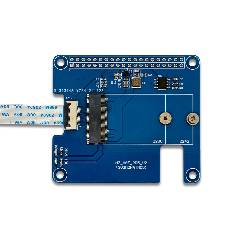 Raspberry Pi 5 M.2 HAT+확장 보드 AI 키트는 Hailo8L 모듈 NVMe 솔리드 스테이트 확장을 지원합니다. [LCTECH-33]