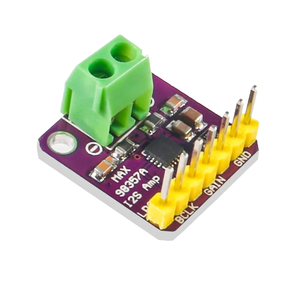 MAX98357 I2S 3W 클래스 D 증폭기 브레이크 아웃 인터페이스 Dac 디코더 모듈 Raspberry Pi Esp32 용 필터리스 오디오 [ZTP50-010]