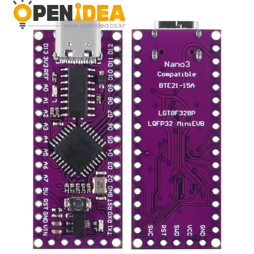 LGT8F328P LQFP32 MiniEVB 대체 rduino NANO V3.0 CH340칩 [ZTW40-001]