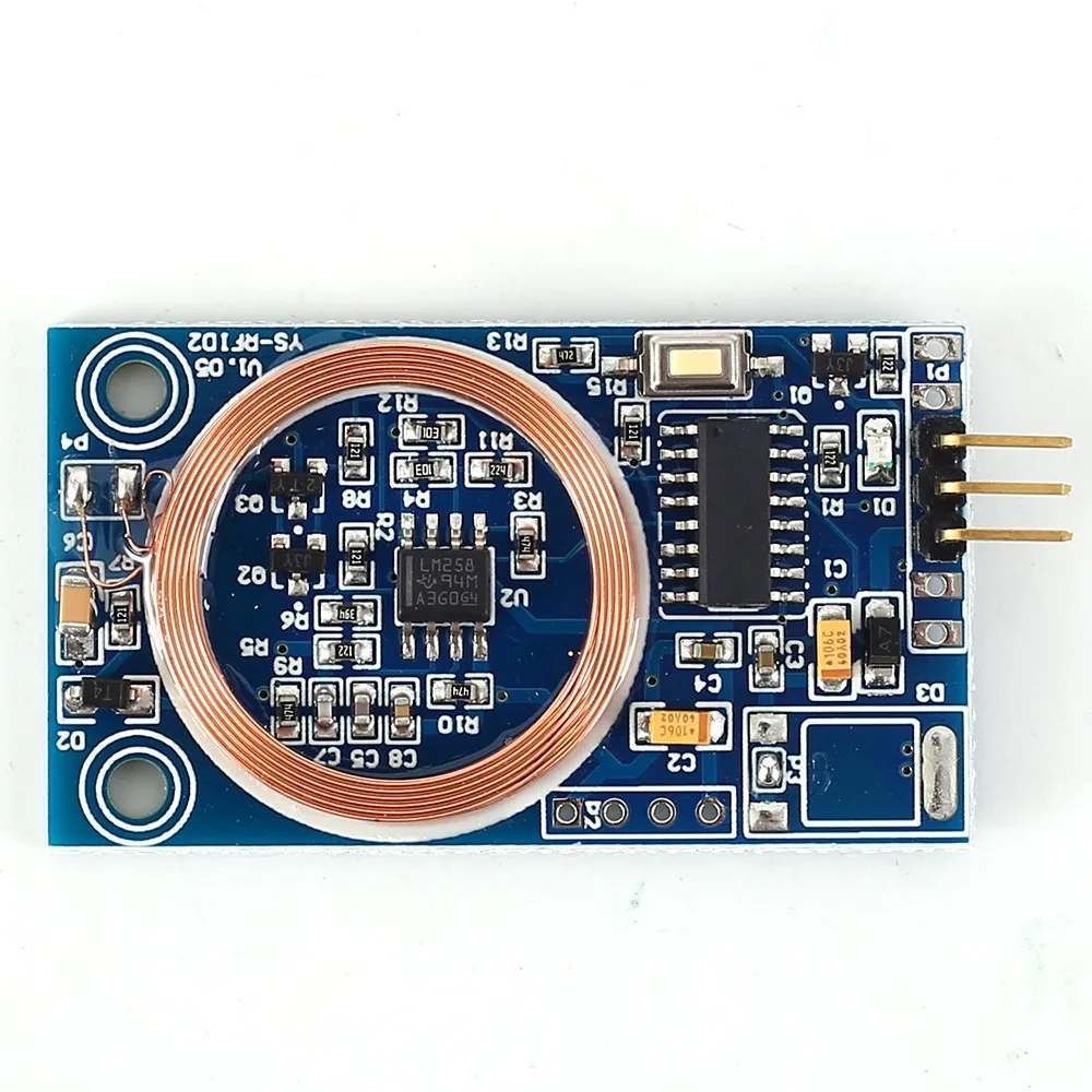 DC 5V 125KHz RFID 신호 테스터 하이 레벨 신호 출력 ID 카드 감지기 자동 잠금 인칭 모드 지원 TK4100 [ZTJ68-012]