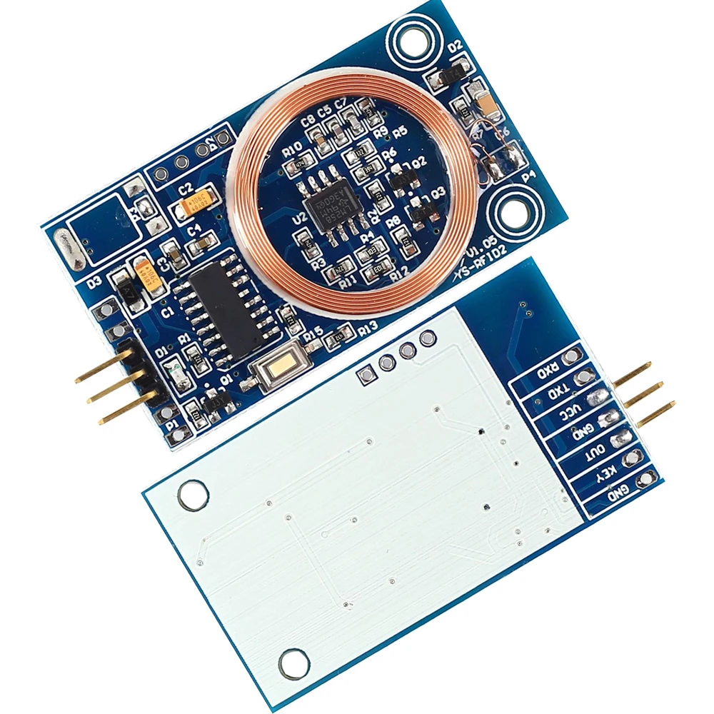 DC 5V 125KHz RFID 신호 테스터 하이 레벨 신호 출력 ID 카드 감지기 자동 잠금 인칭 모드 지원 TK4100 [ZTJ68-012]