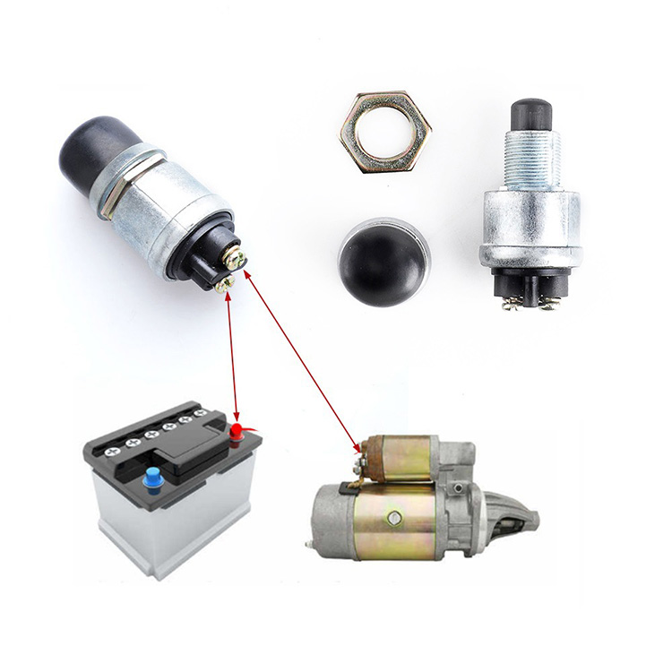 도매 가격 50A 12V 점화 스위치 방수 자동차 보트 트랙 스위치 푸시 버튼 엔진 스타터 [ZSH024-002]