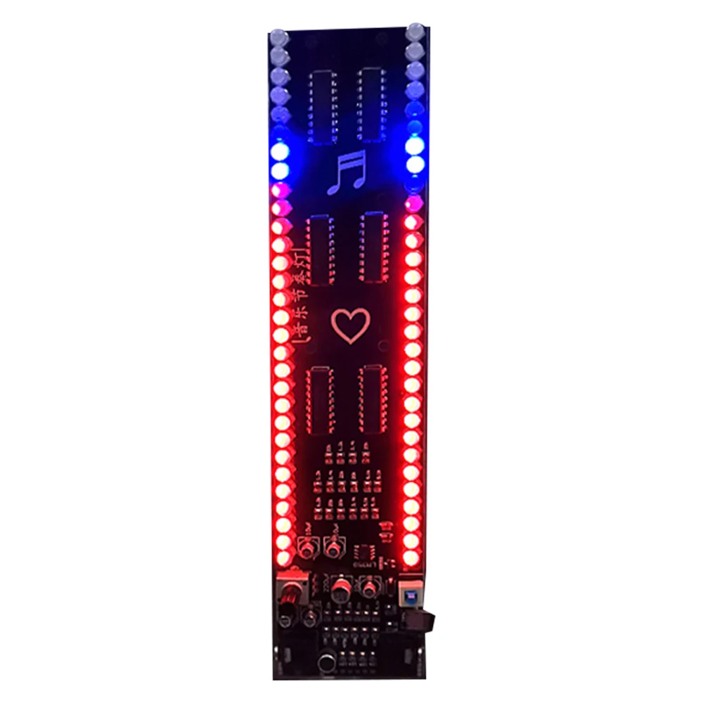 DIY LED 전자 키트 오디오 리듬 듀얼 컬러 라이트 음악 30 세그먼트 스펙트럼 볼륨 레벨 표시기 납땜 프로젝트 연습 [DIY-336]