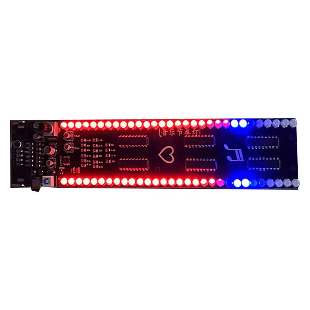 DIY LED 전자 키트 오디오 리듬 듀얼 컬러 라이트 음악 30 세그먼트 스펙트럼 볼륨 레벨 표시기 납땜 프로젝트 연습 [DIY-336]