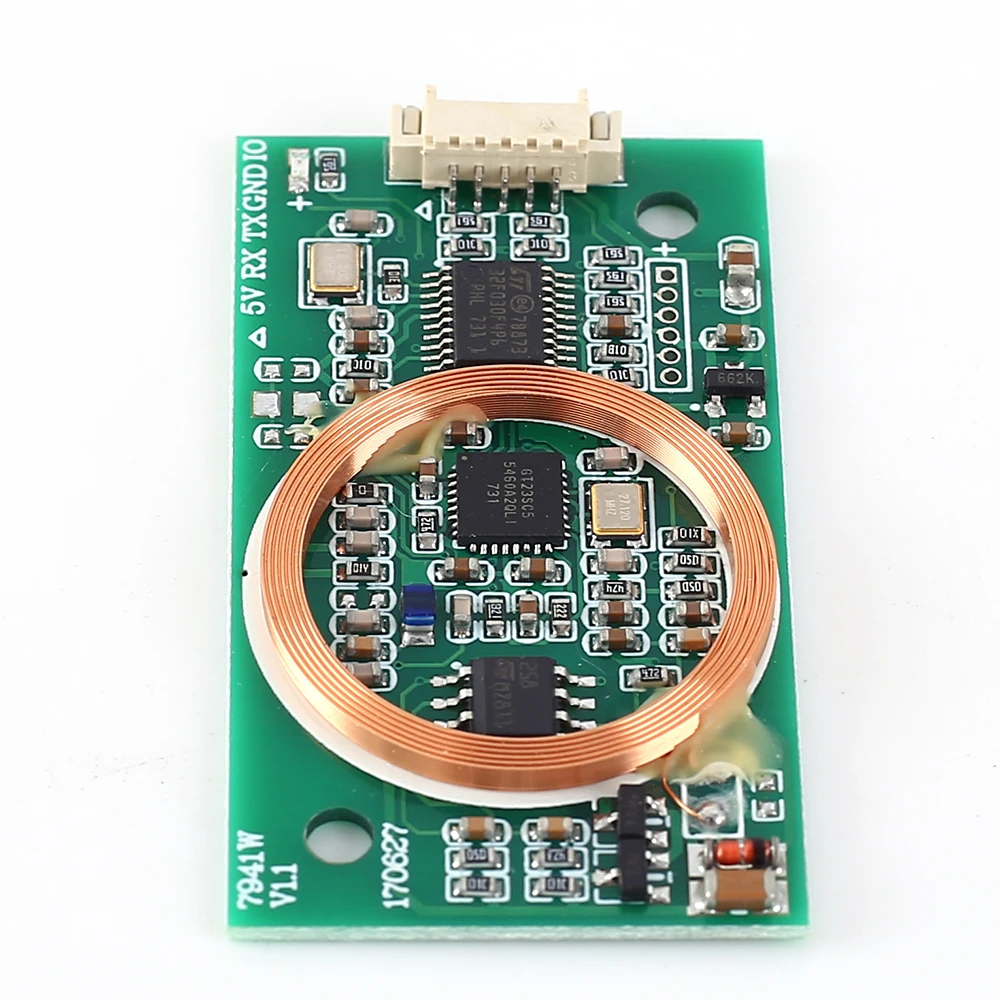 7941W 듀얼 밴드 RFID 리더 라이터 모듈 IC 카드 ID 기록 Mifare 위건 WG2634 시리얼 포트 T5577 리더기 [ZTU06-002]